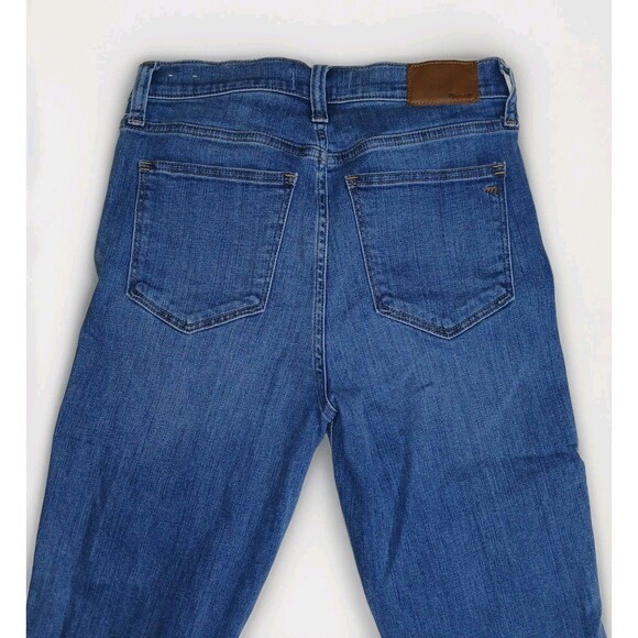 Madewell Jeans Road Tripper Size 28T Straight Leg Exposed Zipper Dark Blue - Picture 4 of 14